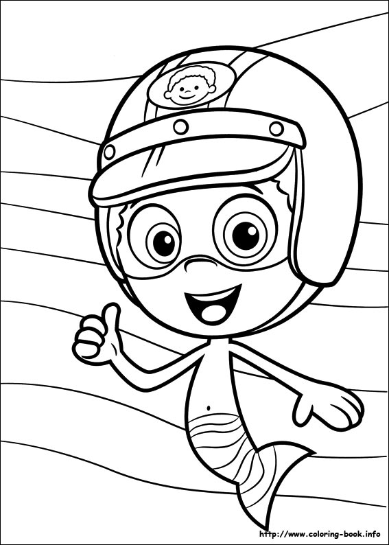 Plansa de colorat cu Bubble Guppies 85 89